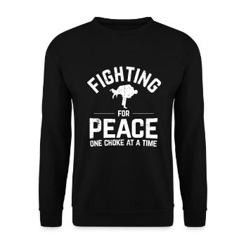 BJJ Jiu Jitsu - Unisex Pullover - Schwarz - Vorne - Alina (178cm) & Michal (187cm)