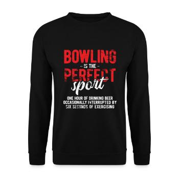 Bowling - Unisex Pullover - Schwarz - Vorne - Alina (178cm) & Michal (187cm)