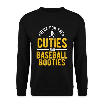 Baseball - Unisex Pullover - Schwarz - Vorne - Alina (178cm) & Michal (187cm)