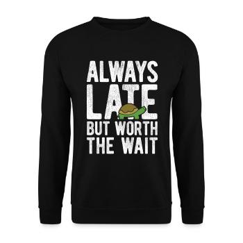 Schildkröten - Unisex Pullover - Schwarz - Vorne - Alina (178cm) & Michal (187cm)