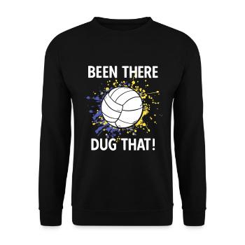Volleyballer Spruch Für Volleyballspiel Volleyball - Unisex Pullover - Schwarz - Vorne - Alina (178cm) & Michal (187cm)
