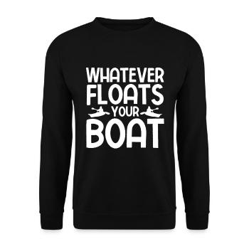 Paddel-Boot Kanu-Fahrer Für Kajak - Unisex Pullover - Schwarz - Vorne - Alina (178cm) & Michal (187cm)