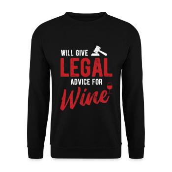 Richter Jurist Anwalt - Unisex Pullover - Schwarz - Vorne - Alina (178cm) & Michal (187cm)