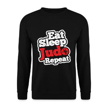 Japanischer Kampfsport Judo - Unisex Pullover - Schwarz - Vorne - Alina (178cm) & Michal (187cm)