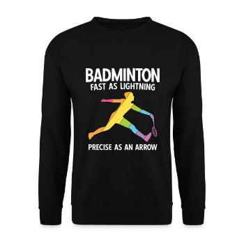 Badminton - Unisex Pullover - Schwarz - Vorne - Alina (178cm) & Michal (187cm)