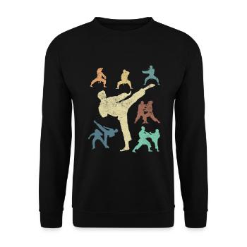 Koreanischer Kampfsport Taekwondo - Unisex Pullover - Schwarz - Vorne - Alina (178cm) & Michal (187cm)