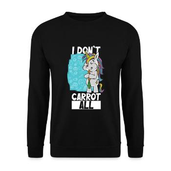 I Don't Carrot All Funny Vegan - Unisex Pullover - Schwarz - Vorne - Alina (178cm) & Michal (187cm)