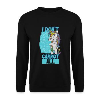 I Don't Carrot All Funny Vegan - Unisex Pullover - Schwarz - Vorne - Alina (178cm) & Michal (187cm)