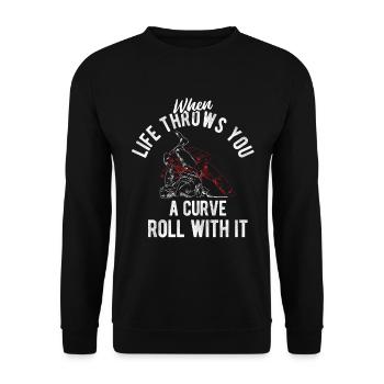 BJJ Jiu Jitsu - Unisex Pullover - Schwarz - Vorne - Alina (178cm) & Michal (187cm)