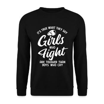 Boxsport Boxing - Unisex Pullover - Schwarz - Vorne - Alina (178cm) & Michal (187cm)