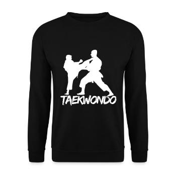 Koreanischer Kampfsport Taekwondo - Unisex Pullover - Schwarz - Vorne - Alina (178cm) & Michal (187cm)