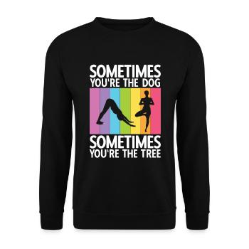 Yogalehrer Spruch Für Yogi Yoga - Unisex Pullover - Schwarz - Vorne - Alina (178cm) & Michal (187cm)