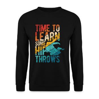 Japanischer Kampfsport Judo - Unisex Pullover - Schwarz - Vorne - Alina (178cm) & Michal (187cm)