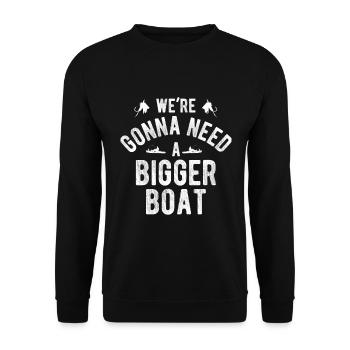 Angler Spruch zum Angeln Angel - Unisex Pullover - Schwarz - Vorne - Alina (178cm) & Michal (187cm)