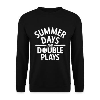 Baseball - Unisex Pullover - Schwarz - Vorne - Alina (178cm) & Michal (187cm)