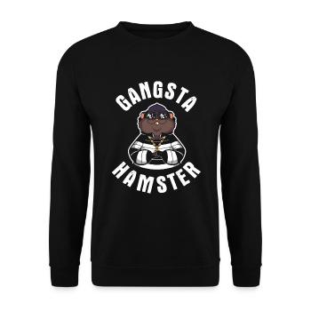 Nagetier Hamster - Unisex Pullover - Schwarz - Vorne - Alina (178cm) & Michal (187cm)