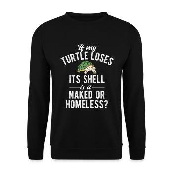Schildkröten - Unisex Pullover - Schwarz - Vorne - Alina (178cm) & Michal (187cm)