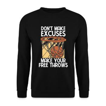 Basketball - Unisex Pullover - Schwarz - Vorne - Alina (178cm) & Michal (187cm)