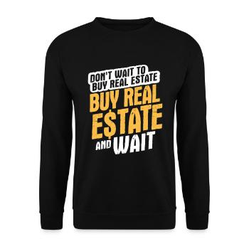 Immobilien-Händler Für Immobilien-Makler - Unisex Pullover - Schwarz - Vorne - Alina (178cm) & Michal (187cm)