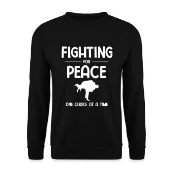 BJJ Jiu Jitsu - Unisex Pullover - Schwarz - Vorne - Alina (178cm) & Michal (187cm)