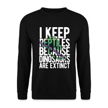 Eidechsen Für Besitzer Von Reptilien - Unisex Pullover - Schwarz - Vorne - Alina (178cm) & Michal (187cm)