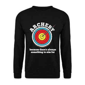 Bogenschießen Archery - Unisex Pullover - Schwarz - Vorne - Alina (178cm) & Michal (187cm)