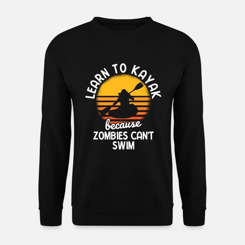 Paddel-Boot Kanu-Fahrer Für Kajak - Unisex Pullover - Schwarz
