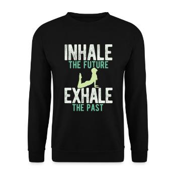 Yogalehrer Spruch Für Yogi Yoga - Unisex Pullover - Schwarz - Vorne - Alina (178cm) & Michal (187cm)