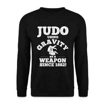 Japanischer Kampfsport Judo - Unisex Pullover - Schwarz - Vorne - Alina (178cm) & Michal (187cm)