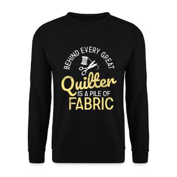 Quilten von Tagesdecken - Unisex Pullover - Schwarz - Vorne - Alina (178cm) & Michal (187cm)