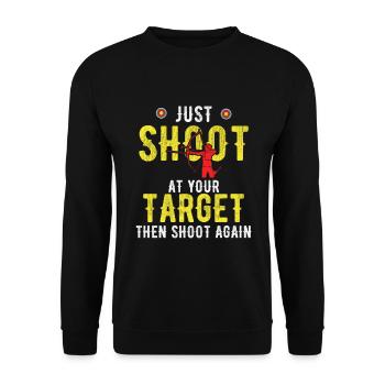Bogenschießen Archery - Unisex Pullover - Schwarz - Vorne - Alina (178cm) & Michal (187cm)