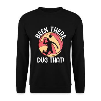 Volleyballer Spruch Für Volleyballspiel Volleyball - Unisex Pullover - Schwarz - Vorne - Alina (178cm) & Michal (187cm)