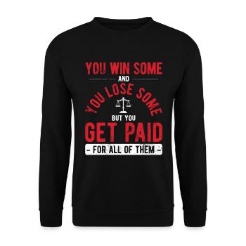 Richter Jurist Anwalt - Unisex Pullover - Schwarz - Vorne - Alina (178cm) & Michal (187cm)
