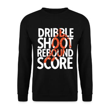 Basketball - Unisex Pullover - Schwarz - Vorne - Alina (178cm) & Michal (187cm)