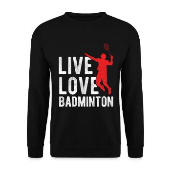 Badminton - Unisex Pullover - Schwarz - Vorne - Alina (178cm) & Michal (187cm)