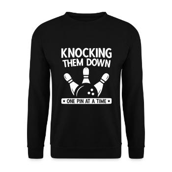 Bowling - Unisex Pullover - Schwarz - Vorne - Alina (178cm) & Michal (187cm)