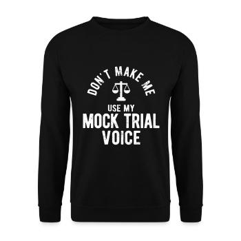 Richter Jurist Anwalt - Unisex Pullover - Schwarz - Vorne - Alina (178cm) & Michal (187cm)