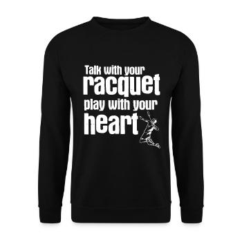 Badminton - Unisex Pullover - Schwarz - Vorne - Alina (178cm) & Michal (187cm)