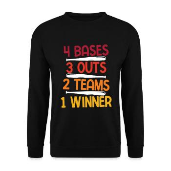 Baseball - Unisex Pullover - Schwarz - Vorne - Alina (178cm) & Michal (187cm)