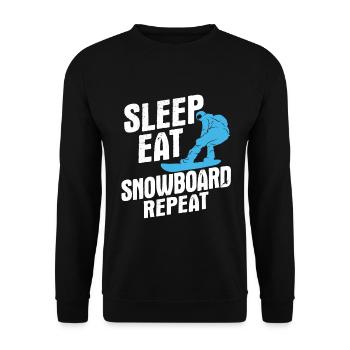 Snowboard Spruch für Snowboarder - Unisex Pullover - Schwarz - Vorne - Alina (178cm) & Michal (187cm)