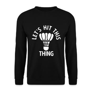 Badminton - Unisex Pullover - Schwarz - Vorne - Alina (178cm) & Michal (187cm)