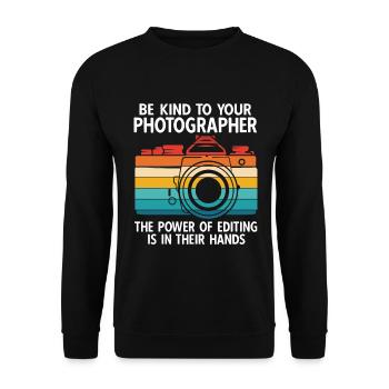 Fotografie Fotograf - Unisex Pullover - Schwarz - Vorne - Alina (178cm) & Michal (187cm)