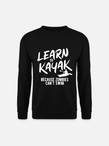 Paddel-Boot Kanu-Fahrer Für Kajak - Unisex Pullover - Schwarz