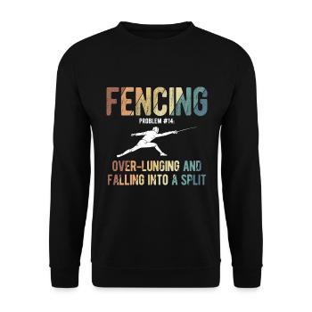 Fechten - Unisex Pullover - Schwarz - Vorne - Alina (178cm) & Michal (187cm)
