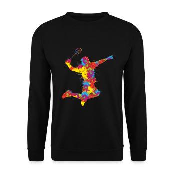 Badminton - Unisex Pullover - Schwarz - Vorne - Alina (178cm) & Michal (187cm)