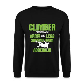 Klettern Bouldern - Unisex Pullover - Schwarz - Vorne - Alina (178cm) & Michal (187cm)