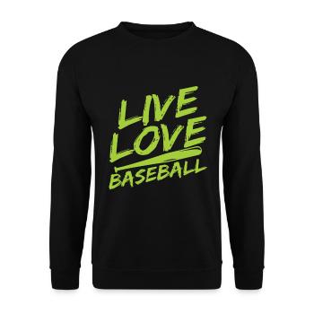 Baseball - Unisex Pullover - Schwarz - Vorne - Alina (178cm) & Michal (187cm)