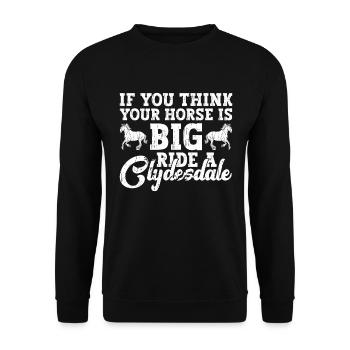 Clydesdale - Sweat-shirt Unisexe - noir - Devant - Alina (178cm) & Michal (187cm)