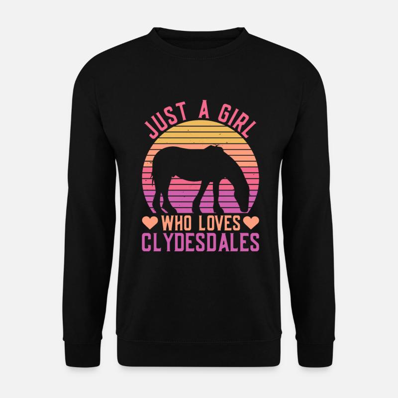 Clydesdale Riterin Mädchen - Unisex Sweatshirt - black