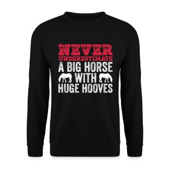 Clydesdale-zugpferd Und Zugpferdeliebhaber - Sweat-shirt Unisexe - noir - Devant - Alina (178cm) & Michal (187cm)